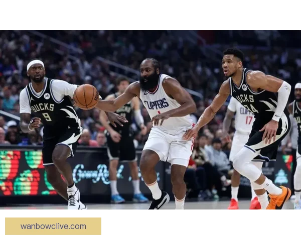 快船一度领先46分大胜雄鹿 小卡单场得分突破20+升队史第4位